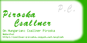 piroska csallner business card